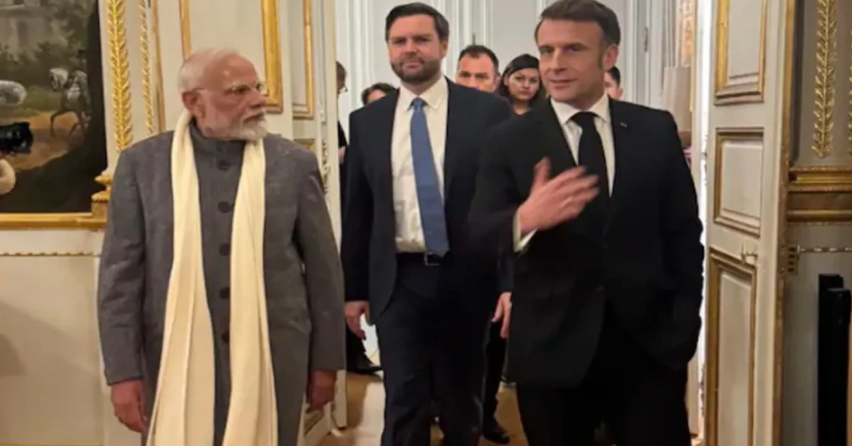 പ്രധാനമന്ത്രി നരേന്ദ്ര മോദി ഫ്രാൻസിൽ; ഫ്രഞ്ച് പ്രസിഡന്റുമായും യുഎസ് വൈസ് പ്രസിഡന്റുമായും കൂടിക്കാഴ്ച