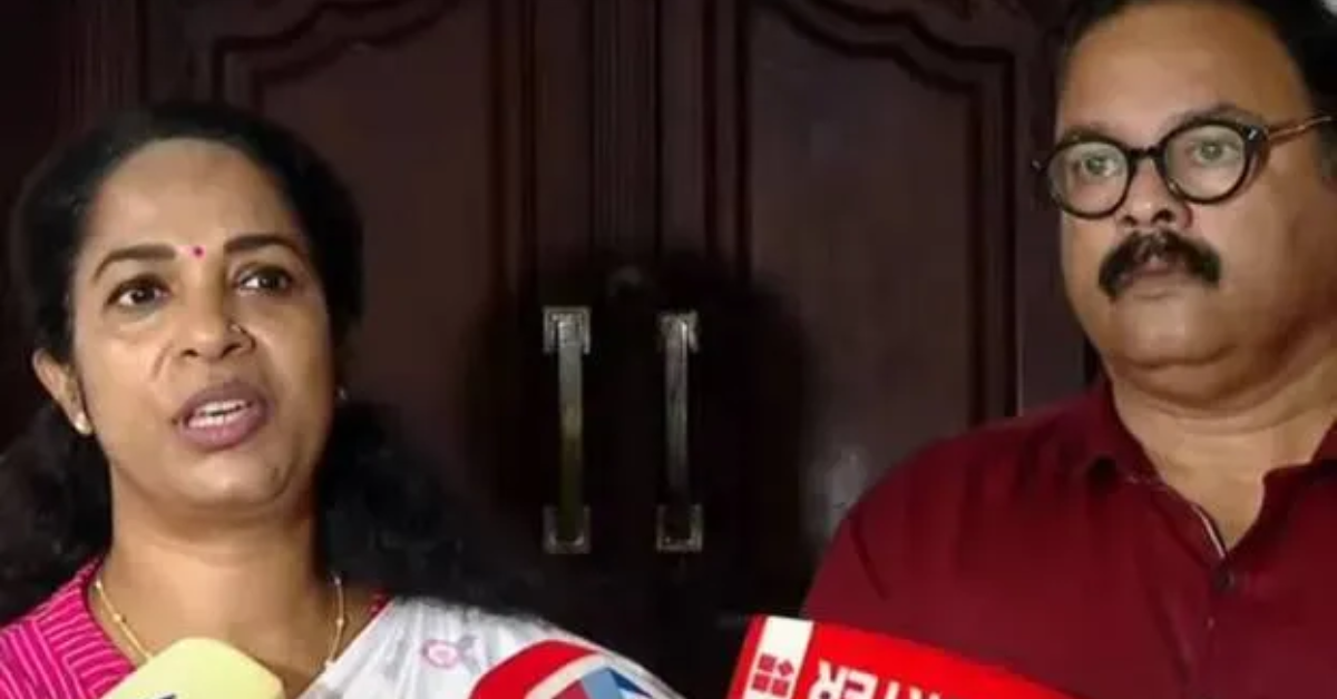 ‌’ബോംബ് വരുമെന്ന് കോൺഗ്രസ് നേതാവ് പറഞ്ഞു, അപവാദം പ്രചരിപ്പിക്കുന്നവരെ വെറുതെ വിടില്ല’; കെ ജെ ഷൈൻ പരാതി നൽകി